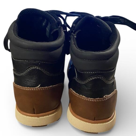 Sonoma Boots Boys Size 5 Black Brown Leather Lace Up NEW Tags - Picture 7 of 10